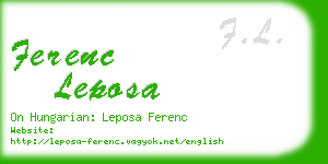 ferenc leposa business card